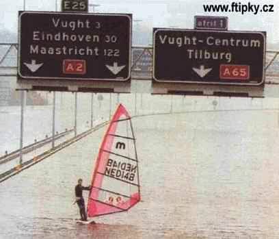 Surf při povodních